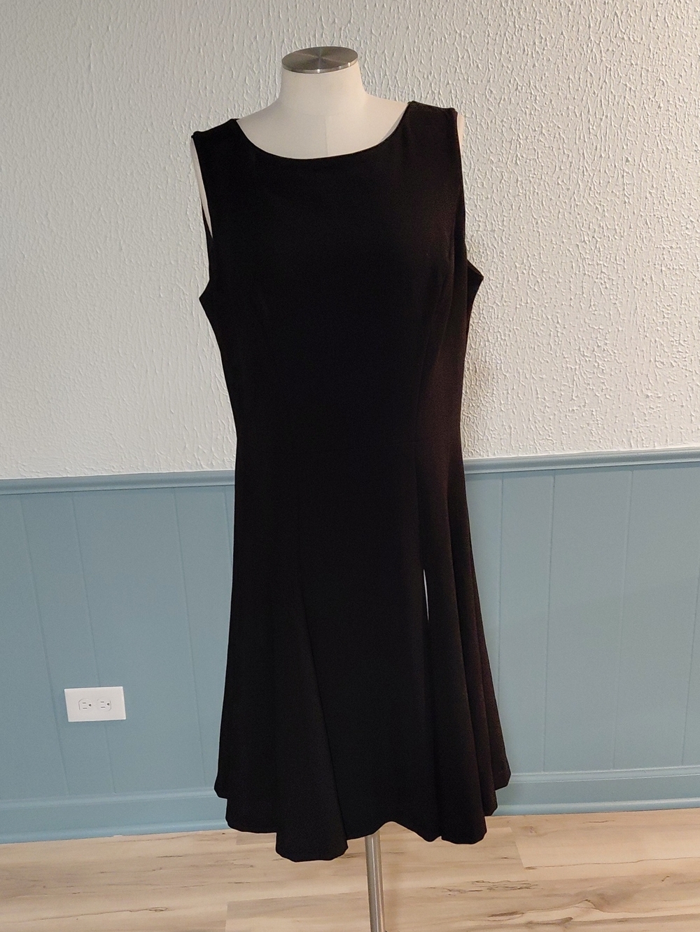 Classic Black Sleeveless A-Line Dress